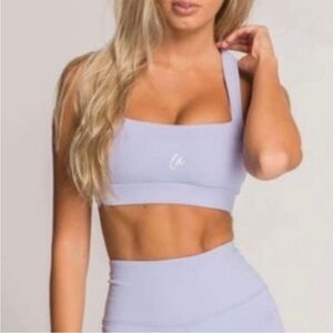 LAHANA SWIM ACTIVE Tyler T Back Crop Sports Bra XS